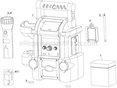 Part Location Diagram of 284847-00 DeWALT Bulb, Krypton